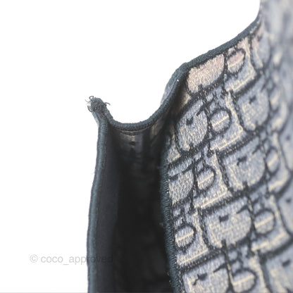 Christian Dior Navy Oblique Slim Saddle Pouch