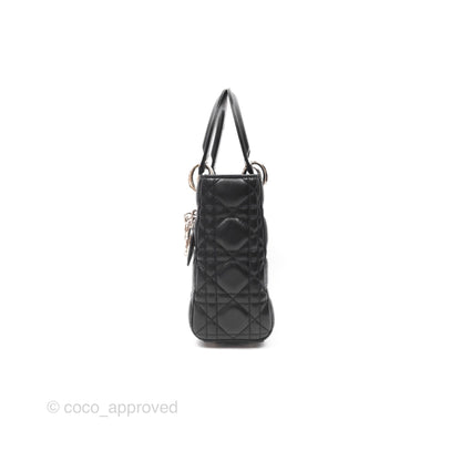 Christian Dior My ABCDior Lady Dior Black Lambskin Silver Hardware