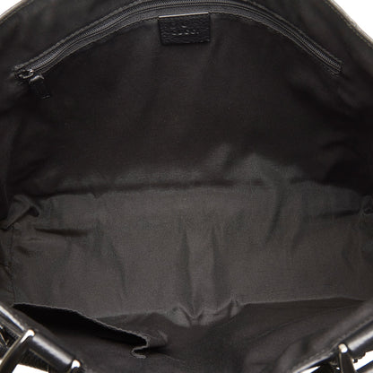 Gucci Abbey D-Ring Tote Bag Black GG Canvas