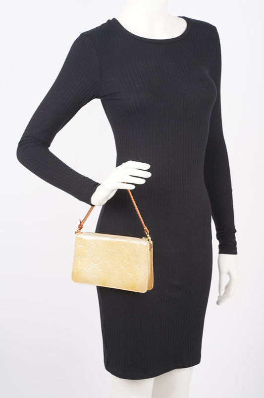 Louis Vuitton Womens Vintage Pochette Accessoire Mustard Vernis