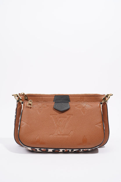 Louis Vuitton Womens Multi Pochette Accessoires Tan / Leopard