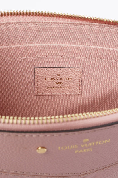 Louis Vuitton Womens Daily Pouch Pink Empreinte Leather
