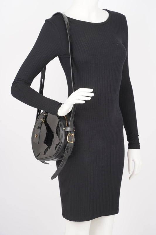Louis Vuitton Boite Chapeau Souple Bag Black Vernis Leather