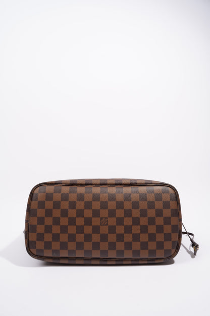 Louis Vuitton Womens Neverfull Bag Damier Ebene Canvas MM