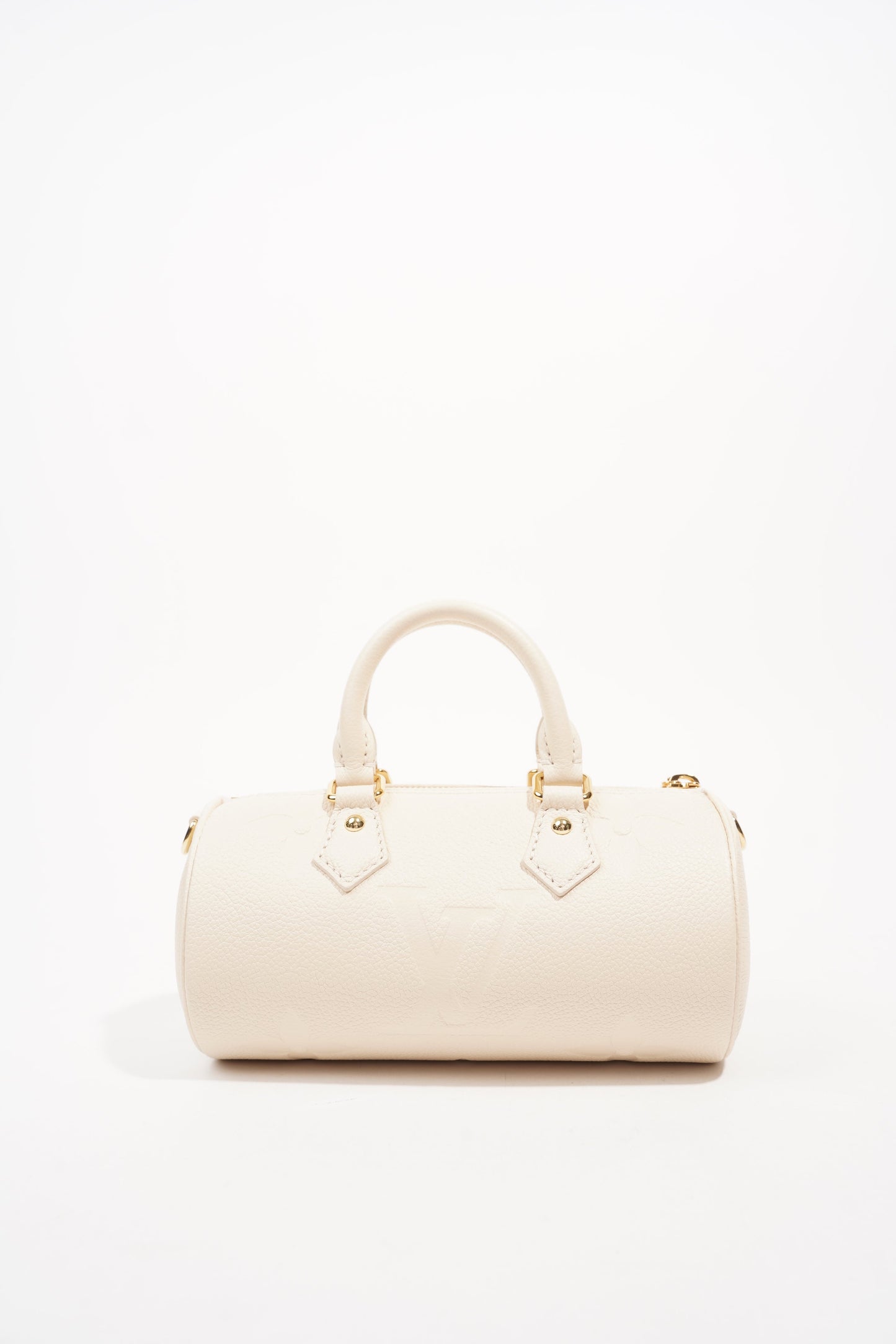 Louis Vuitton Womens Papillon BB Empreinte Cream