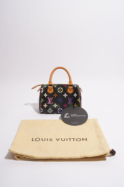 Louis Vuitton Womens Speedy Handbag Murakami Monogram Canvas Nano