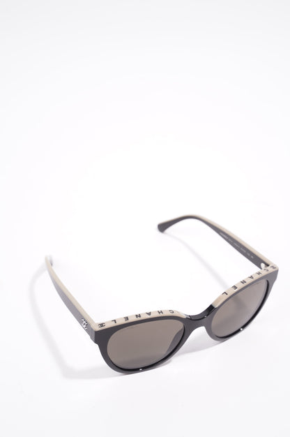 Chanel Butterfly Sunglasses Black Acetate 140