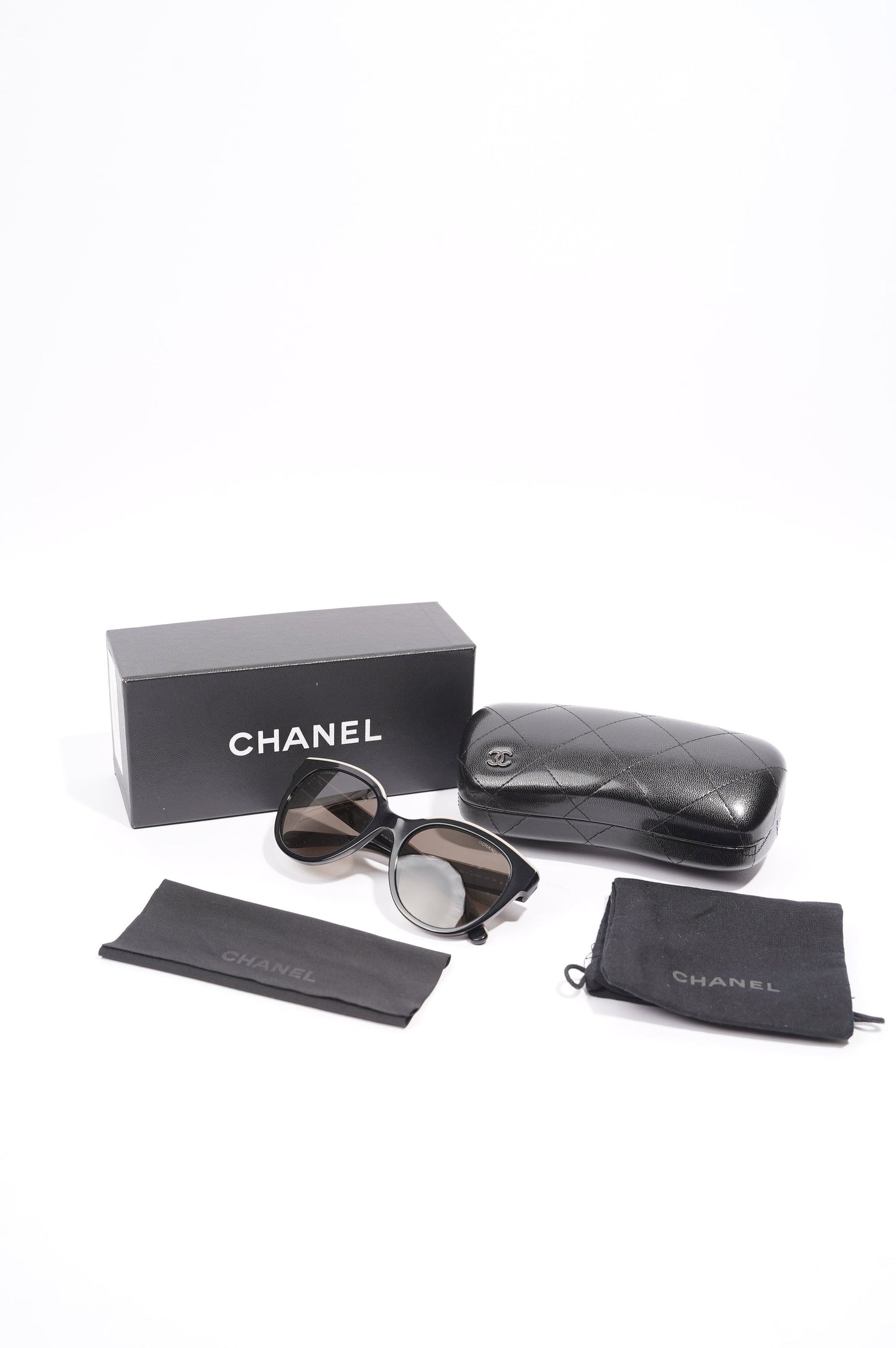 Chanel Butterfly Sunglasses Black Acetate 140
