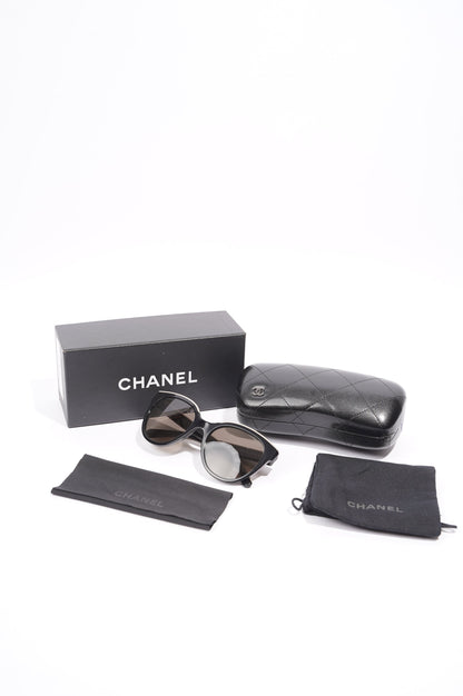 Chanel Butterfly Sunglasses Black Acetate 140