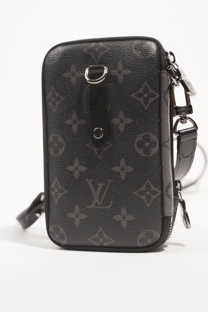 Louis Vuitton Womens Phone Pouch Monogram Eclipse Crossbody Bag