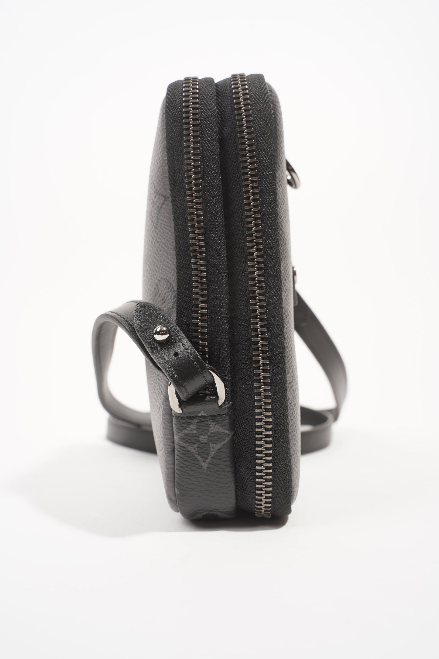 Louis Vuitton Womens Phone Pouch Monogram Eclipse Crossbody Bag