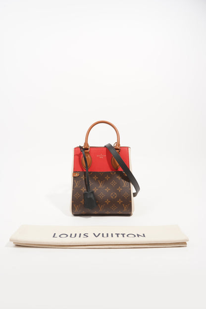 Louis Vuitton Womens Fold Tote Monogram Red Cream PM