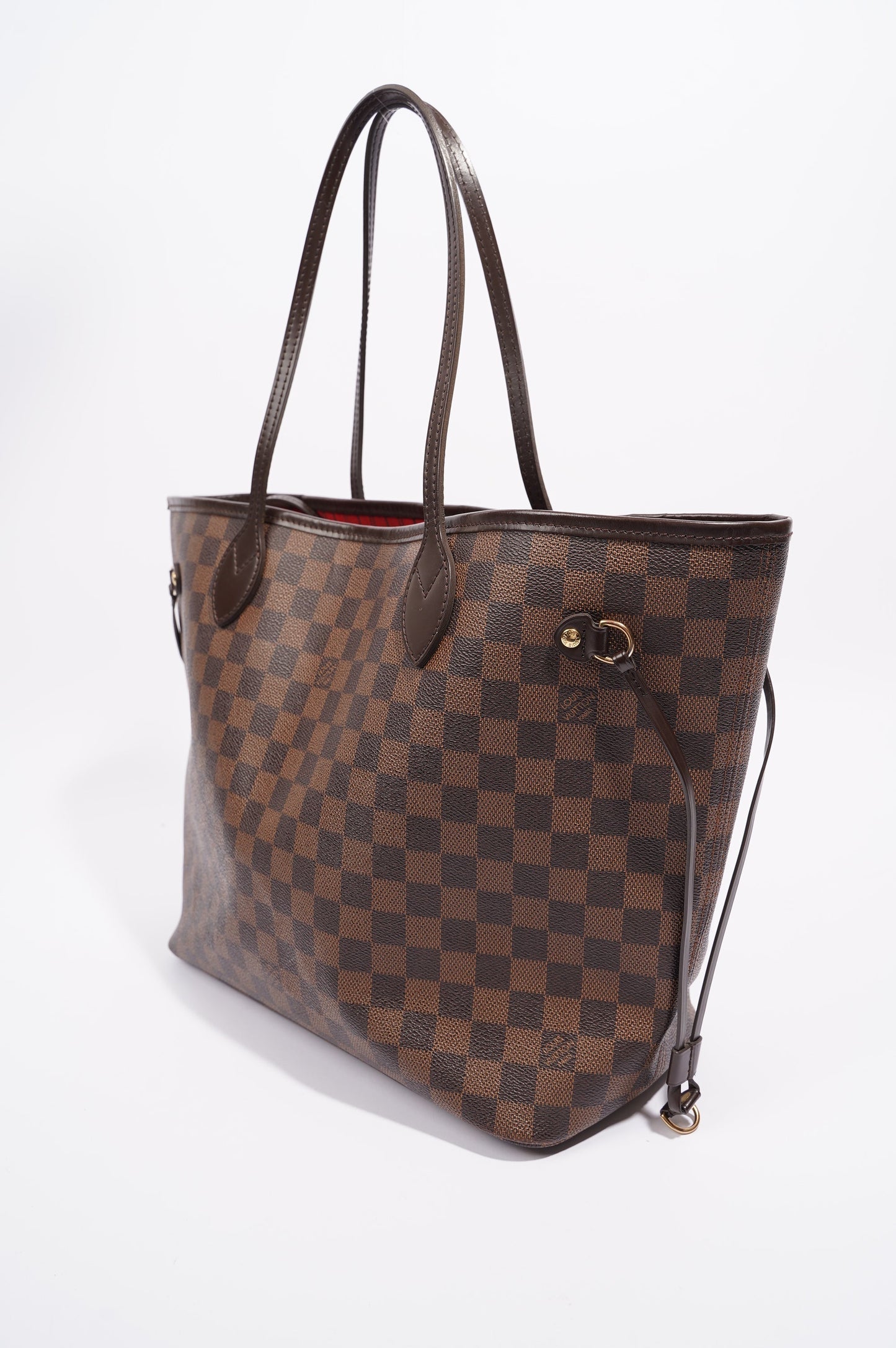 Louis Vuitton Womens Neverfull Bag Damier Ebene Canvas MM