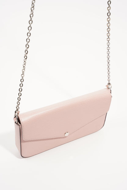 Louis Vuitton Womens Pochette Felicie Rose Epi Leather