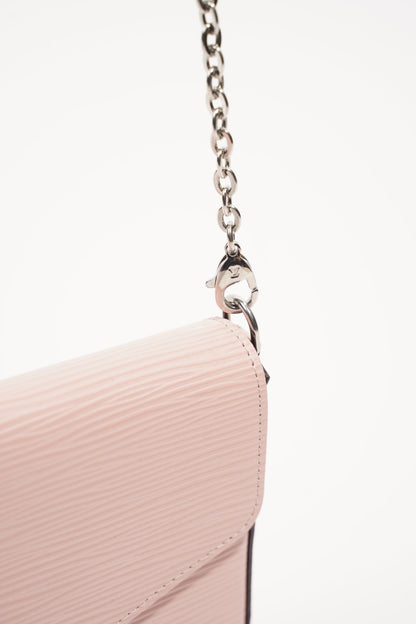 Louis Vuitton Womens Pochette Felicie Rose Epi Leather