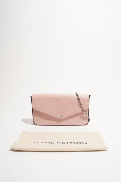 Louis Vuitton Womens Pochette Felicie Rose Epi Leather