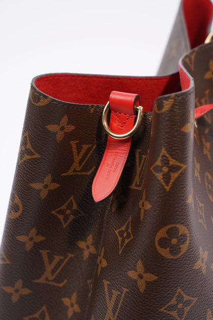 Louis Vuitton Womens Neo Noe Monogram Red
