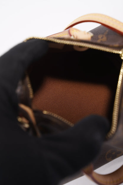Louis Vuitton Womens Nano Speedy Monogram Canvas