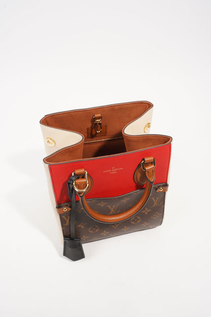 Louis Vuitton Womens Fold Tote Monogram Red Cream PM