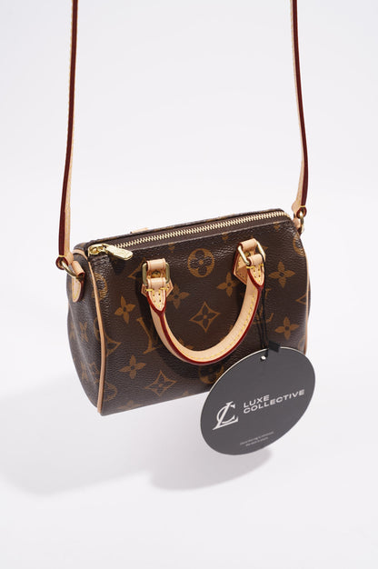 Louis Vuitton Womens Nano Speedy Monogram Canvas