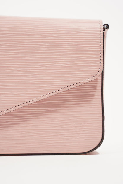 Louis Vuitton Womens Pochette Felicie Rose Epi Leather