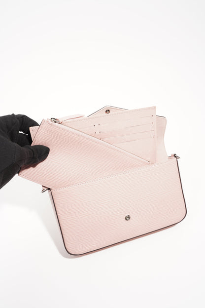 Louis Vuitton Womens Pochette Felicie Rose Epi Leather