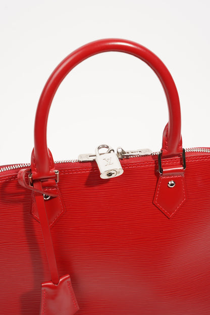 Louis Vuitton Womens Alma Red Epi Leather PM