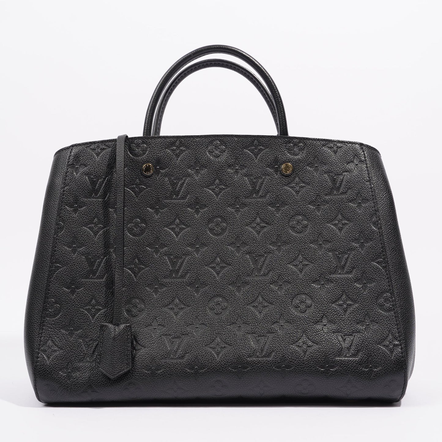 Louis Vuitton Womens Montaigne Black Empreinte Leather MM