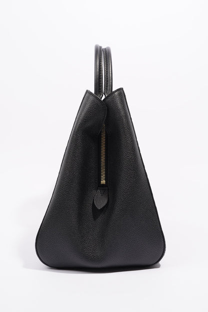 Louis Vuitton Womens Montaigne Black Empreinte Leather MM