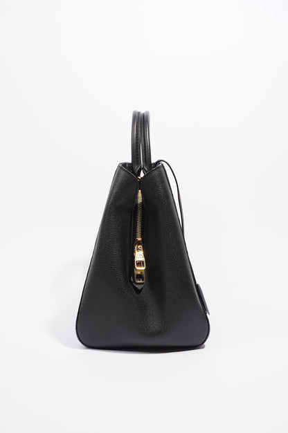 Louis Vuitton Womens Montaigne Black Empreinte Leather MM