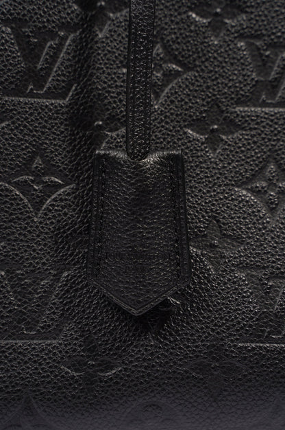 Louis Vuitton Womens Montaigne Black Empreinte Leather MM