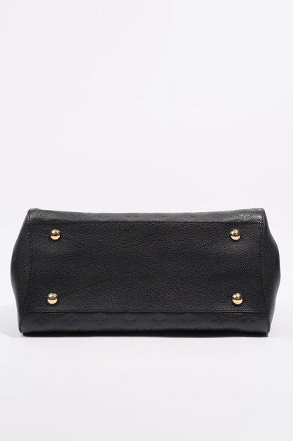 Louis Vuitton Womens Montaigne Black Empreinte Leather MM