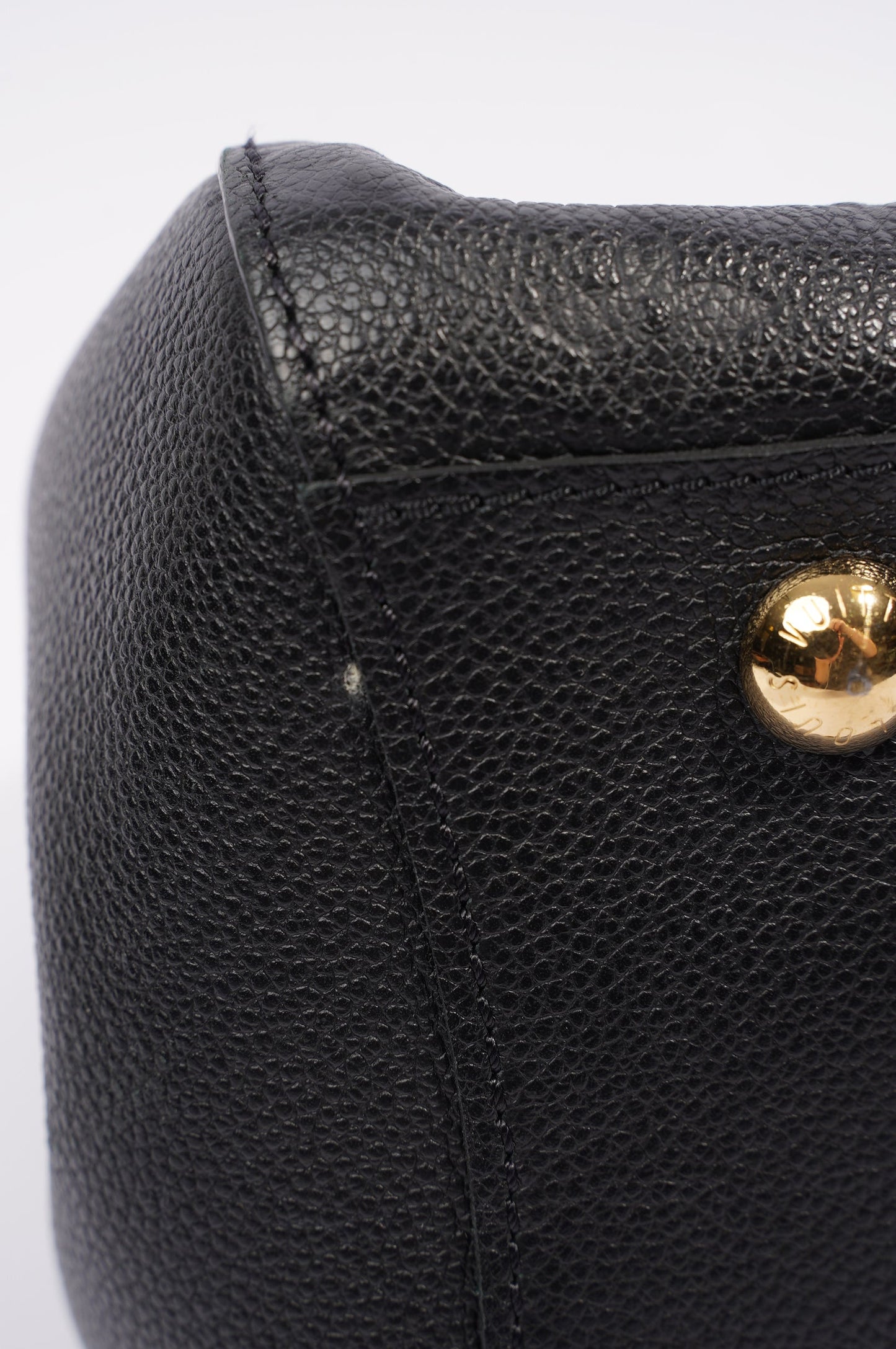 Louis Vuitton Womens Montaigne Black Empreinte Leather MM