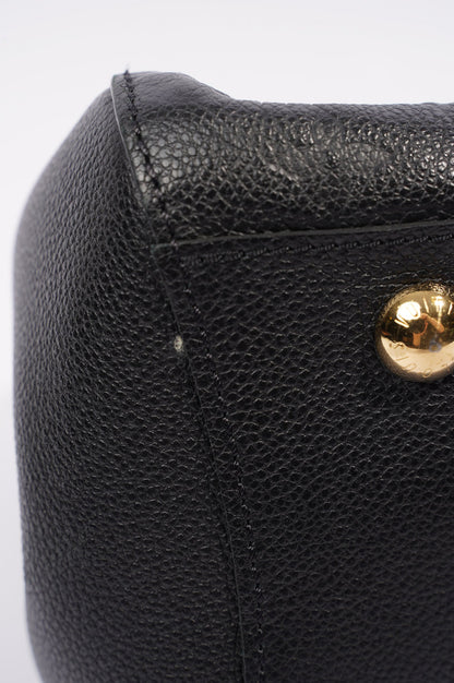 Louis Vuitton Womens Montaigne Black Empreinte Leather MM