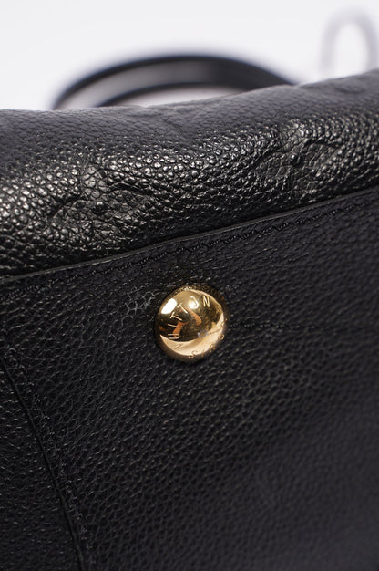 Louis Vuitton Womens Montaigne Black Empreinte Leather MM