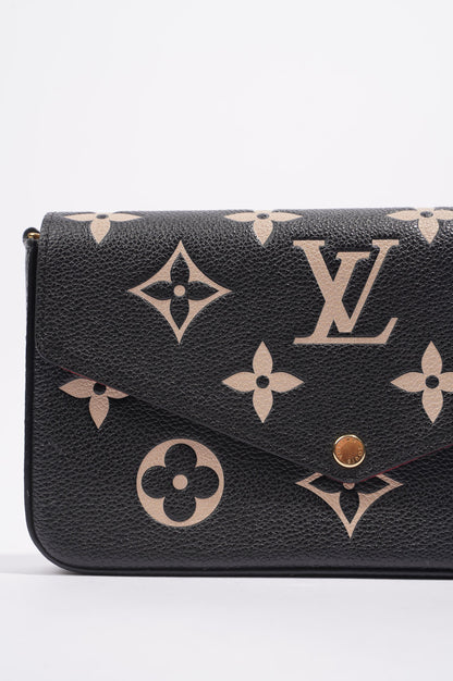 Louis Vuitton Womens Felicie Pochette Black / White
