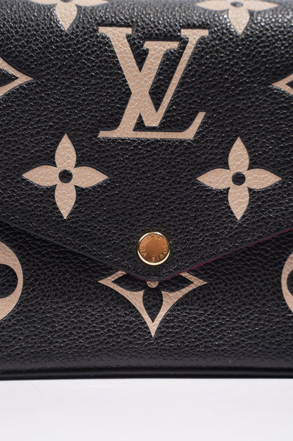 Louis Vuitton Womens Felicie Pochette Black / White