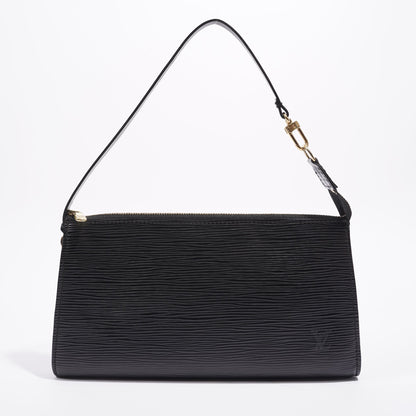 Louis Vuitton Womens Pochette Accessoire Black Epi Leather
