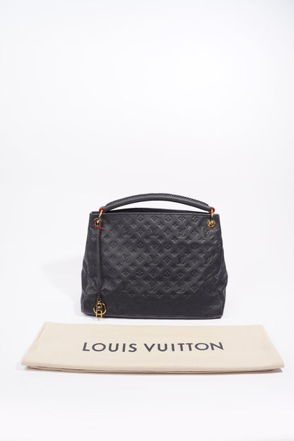 Louis Vuitton Womens Artsy Navy Empreinte Leather MM