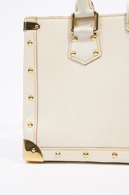 Louis Vuitton Womens Vintage Suhali Le Fabuleux Tote Bag White / Gold