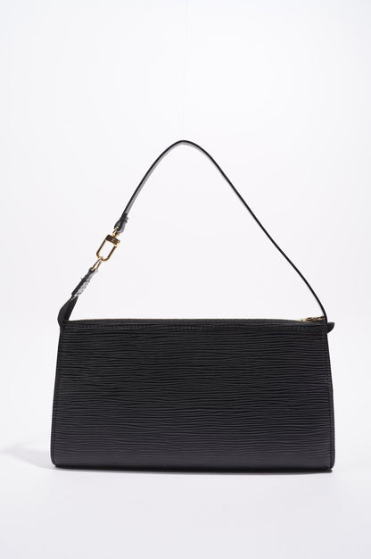 Louis Vuitton Womens Pochette Accessoire Black Epi Leather