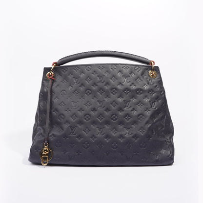 Louis Vuitton Womens Artsy Navy Empreinte Leather MM