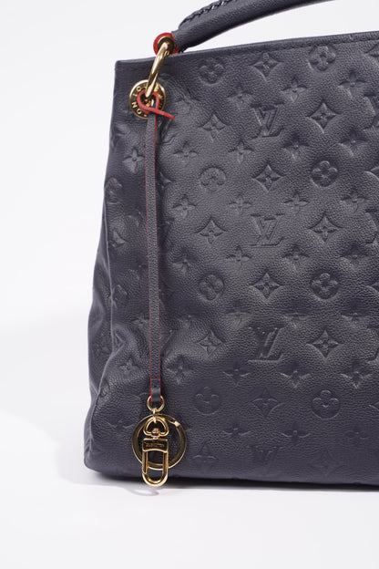 Louis Vuitton Womens Artsy Navy Empreinte Leather MM