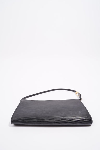 Louis Vuitton Womens Pochette Accessoire Black Epi Leather