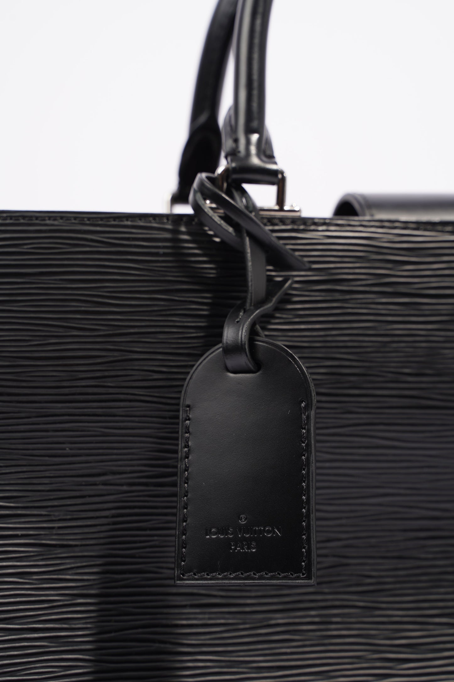 Louis Vuitton Womens Kleber Black Epi Leather MM