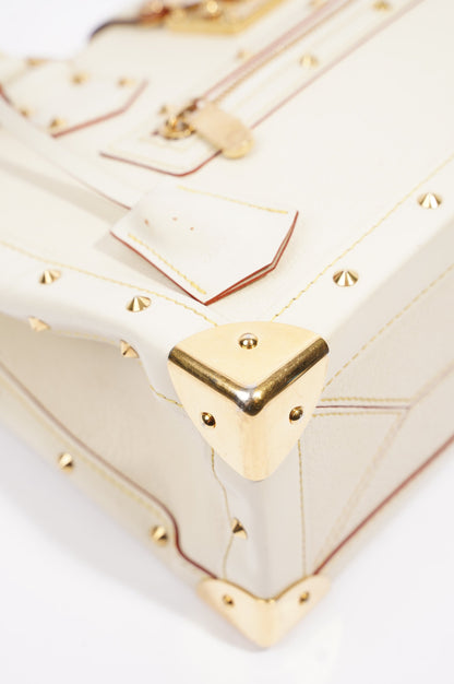 Louis Vuitton Womens Vintage Suhali Le Fabuleux Tote Bag White / Gold