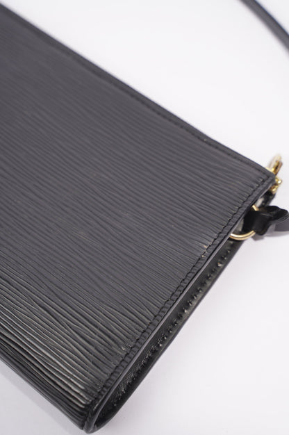 Louis Vuitton Womens Pochette Accessoire Black Epi Leather