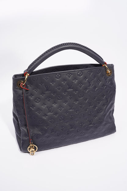 Louis Vuitton Womens Artsy Navy Empreinte Leather MM