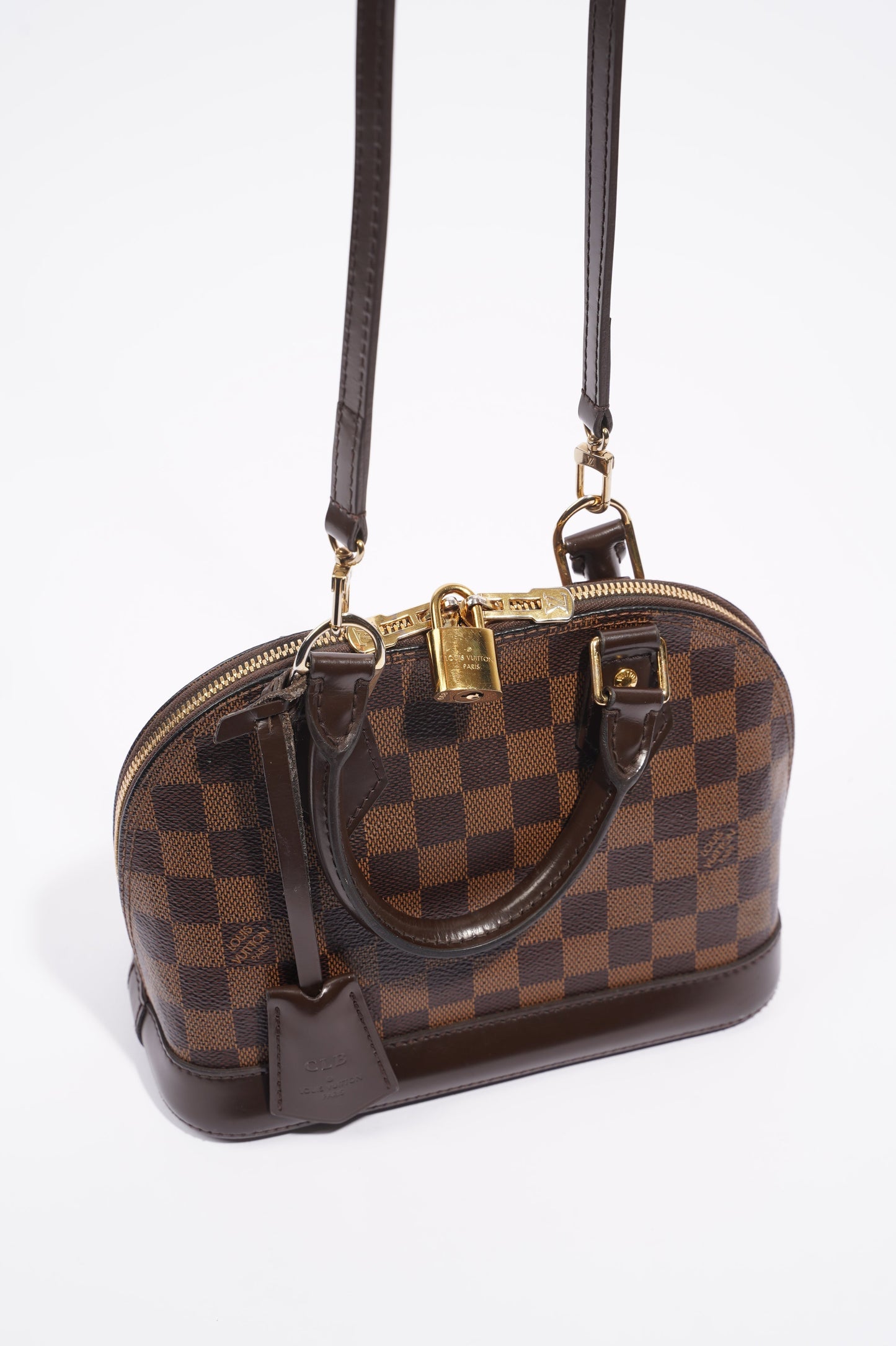 Louis Vuitton Womens Alma Damier Ebene BB