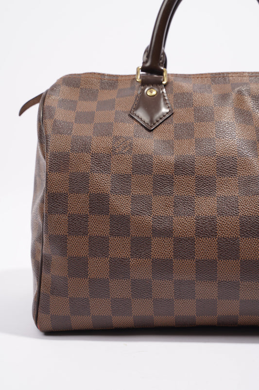 Louis Vuitton Womens Speedy Bag Damier Ebene Canvas 30